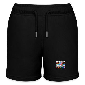 Daycare Leavers First Grade School Enrollment Schoolchild - Kids Organic Sweat Shorts by Stanley/Stella - black - Front