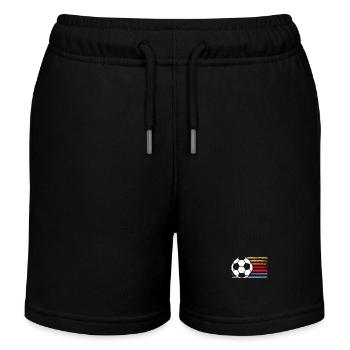 Fußballspieler Fußball - Kinder Organic Joggingshorts Mini Bolter von Stanley/Stella - Schwarz - Vorne