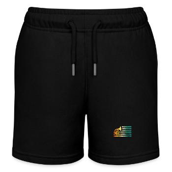 Horn player French horn - Kids Organic Sweat Shorts by Stanley/Stella - black - Front