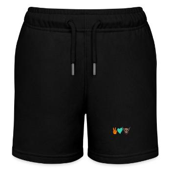 Kuh Rind Hochlandrind - Kinder Organic Joggingshorts Mini Bolter von Stanley/Stella - Schwarz - Vorne