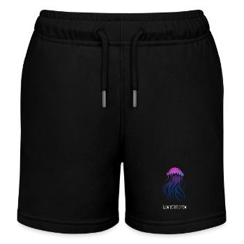 Brille avec le courant, Méduse avec des tentacules, Dire - Short de jogging enfant bio Stanley/Stella - noir - Devant