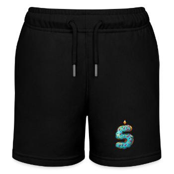 NUMMER 5 KUCHEN SWEET 5. GEBURTSTAG - Kinder Organic Joggingshorts Mini Bolter von Stanley/Stella - Schwarz - Vorne