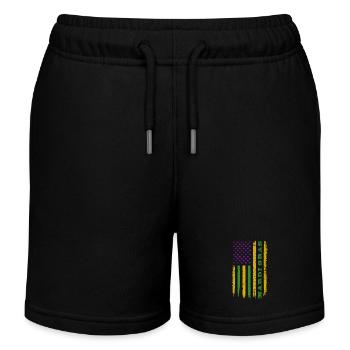 Mardi Gras - US Flagge - Kostüm - Geschenk - Kinder Organic Joggingshorts Mini Bolter von Stanley/Stella - Schwarz - Vorne