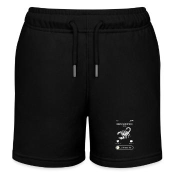 My scorpion is calling - I have to go - saying - Kids Organic Sweat Shorts by Stanley/Stella - black - Front