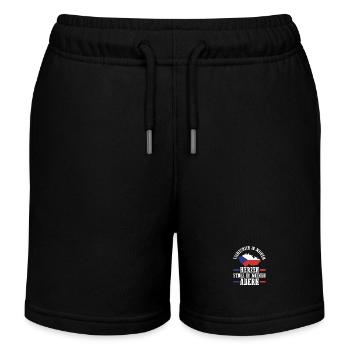 Tschechen Tschechisch Tschechien - Kinder Organic Joggingshorts Mini Bolter von Stanley/Stella - Schwarz - Vorne