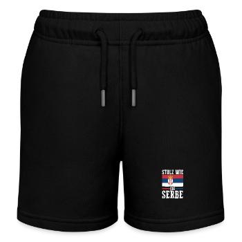 Serbe Serbe Serbie - Short de jogging enfant bio Stanley/Stella - noir - Devant