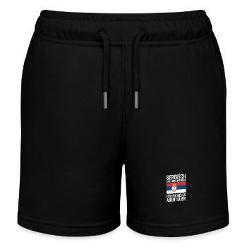 Serbe Serbe Serbie - Short de jogging enfant bio Stanley/Stella - noir - Devant