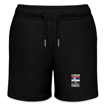 Serbe Serbe Serbie - Short de jogging enfant bio Stanley/Stella - noir - Devant