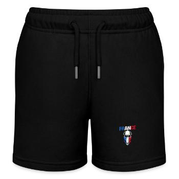 French French France - Kids Organic Sweat Shorts by Stanley/Stella - black - Front