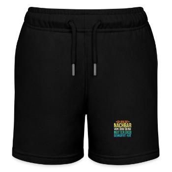 Quartier Meilleur voisin - Short de jogging enfant bio Stanley/Stella - noir - Devant
