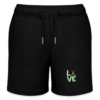 Eishockeyspieler Eishockey - Kinder Organic Joggingshorts Mini Bolter von Stanley/Stella - Schwarz - Vorne
