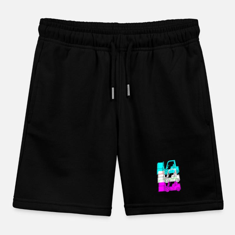 Forklift driver Kids Organic Sweat Shorts by Stanley/Stella