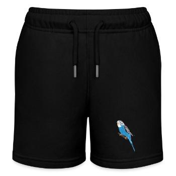 Blue Parakeet / Blue Budgie III - Kids Organic Sweat Shorts by Stanley/Stella - black - Front