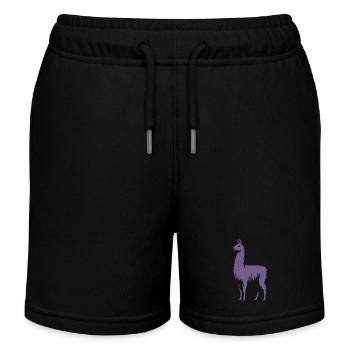 Silhouette de lama - Short de jogging enfant bio Stanley/Stella - noir - Devant