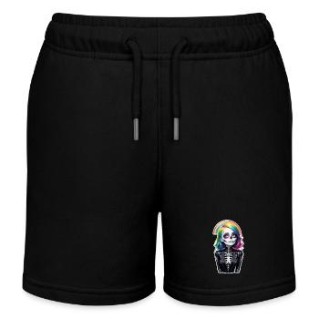 Halloween - Rock & Regenbogen - Kinder Organic Joggingshorts Mini Bolter von Stanley/Stella - Schwarz - Vorne