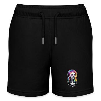 halloween - rock et arc en ciel - Short de jogging enfant bio Stanley/Stella - noir - Devant