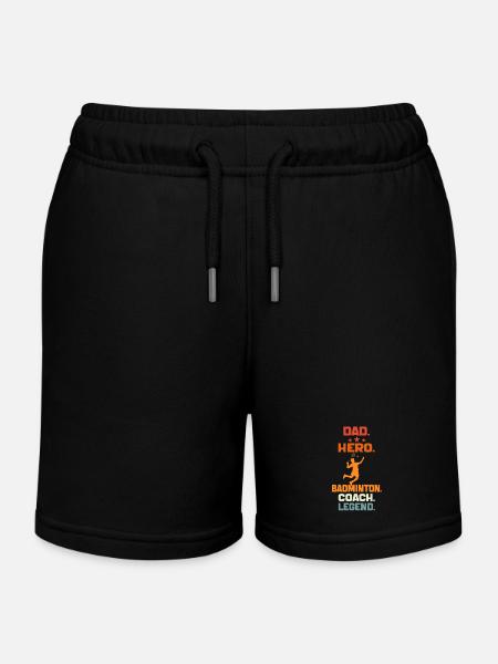 Dad Hero Badminton Coach Legend Badminton Dad gift - Short de jogging enfant bio Stanley/Stella - noir