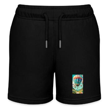 Ballon Balon - Short de jogging enfant bio Stanley/Stella - noir - Devant