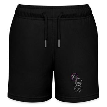 birthday present idea escape literary genres geek - Kids Organic Sweat Shorts by Stanley/Stella - black - Front