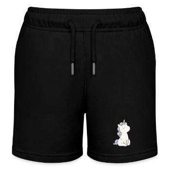 petite licorne - Short de jogging enfant bio Stanley/Stella - noir - Devant