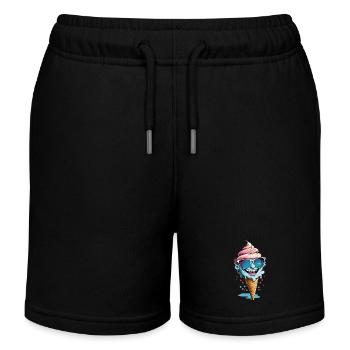 Glace - Short de jogging enfant bio Stanley/Stella - noir - Devant