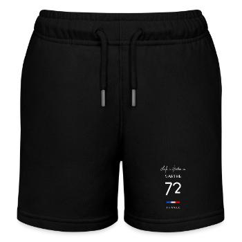 Life is better in SARTHE Number 72 Maine Anjou FRA - Short de jogging enfant bio Stanley/Stella - noir - Devant