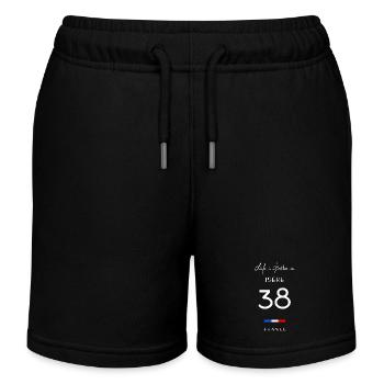 Life is better in ISÈRE Number 38 Rhône Alpes Fran - Short de jogging enfant bio Stanley/Stella - noir - Devant