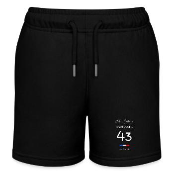 Life is better in HAUTE-LOIRE Number 43 Auvergne - Short de jogging enfant bio Stanley/Stella - noir - Devant