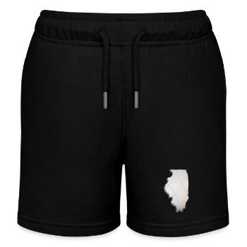Illinois (USA) | echter Volleyball | Landkarte - Kinder Organic Joggingshorts Mini Bolter von Stanley/Stella - Schwarz - Vorne