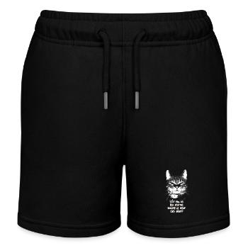 Chat Internet - Short de jogging enfant bio Stanley/Stella - noir - Devant