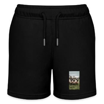 Schafe auf der Wiese - Kinder Organic Joggingshorts Mini Bolter von Stanley/Stella - Schwarz - Vorne