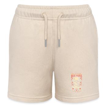 Retro Skull & Hearts - Bye Love, No Hearts Club - Short de jogging enfant bio Stanley/Stella - écru doux - Devant
