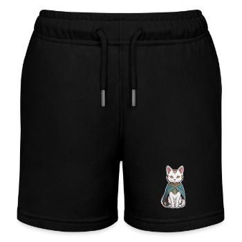 Sorcier du chat - Short de jogging enfant bio Stanley/Stella - noir - Devant