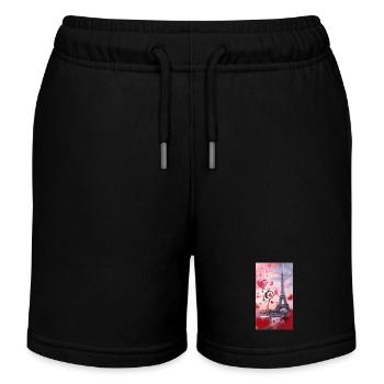 Stick Liebe Paris - Kinder Organic Joggingshorts Mini Bolter von Stanley/Stella - Schwarz - Vorne