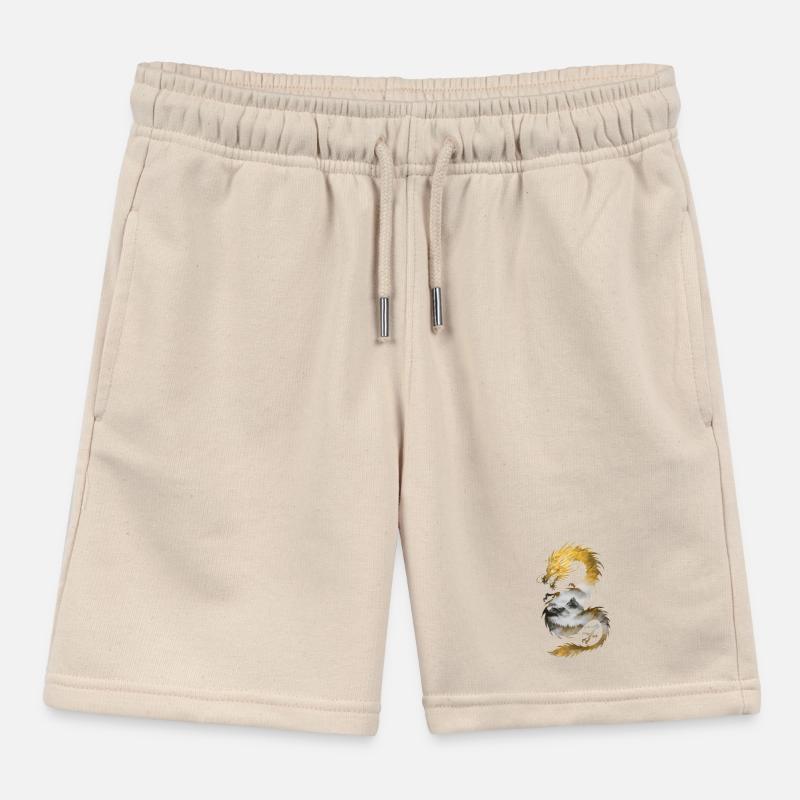 Cooler chinesischer Drache mit Bergpanorama Kinder Organic Joggingshorts Mini Bolter von Stanley/Stella