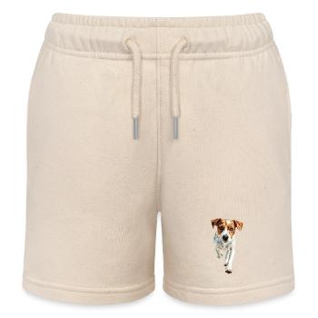 Jack Russell Terrier - Kinder Organic Joggingshorts Mini Bolter von Stanley/Stella - Natur - Vorne