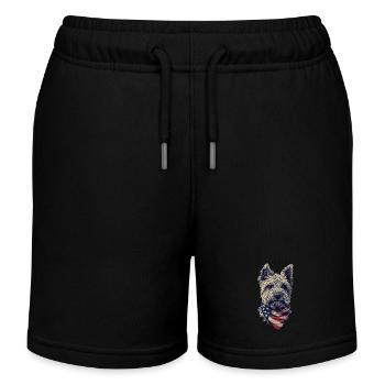 West Highland White - Kinder Organic Joggingshorts Mini Bolter von Stanley/Stella - Schwarz - Vorne