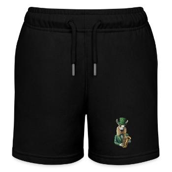 Lama - Kinder Organic Joggingshorts Mini Bolter von Stanley/Stella - Schwarz - Vorne