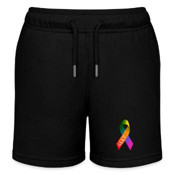 Boucle d’alliance de la communauté queer - Short de jogging enfant bio Stanley/Stella - noir - Devant
