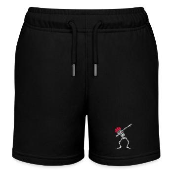 Dab dabbing skeleton bicycle mountainbike biker - Kinder Organic Joggingshorts Mini Bolter von Stanley/Stella - Schwarz - Vorne