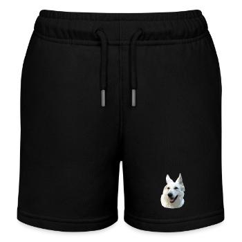 Weißer Schäferhund - Kinder Organic Joggingshorts Mini Bolter von Stanley/Stella - Schwarz - Vorne