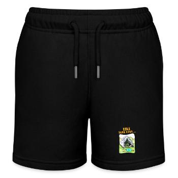 Bike True Love Camping - Kids Organic Sweat Shorts by Stanley/Stella - black - Front