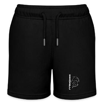 Handball Ballsport Symbol Training Team Ball Icon - Kinder Organic Joggingshorts Mini Bolter von Stanley/Stella - Schwarz - Vorne