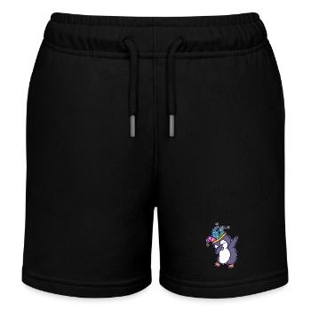 Oiseau de mer Cool Sweet Penguin Animal Drôle d’oiseau - Short de jogging enfant bio Stanley/Stella - noir - Devant