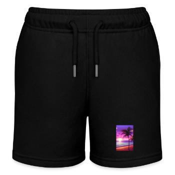 Caraïbes Palm Beach - Short de jogging enfant bio Stanley/Stella - noir - Devant