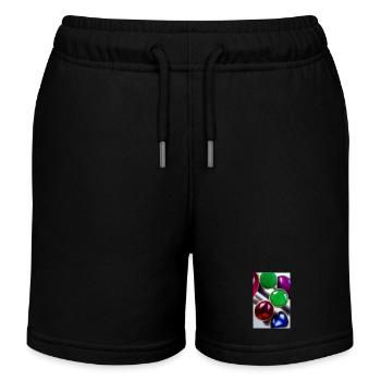 Pierres précieuses - Short de jogging enfant bio Stanley/Stella - noir - Devant