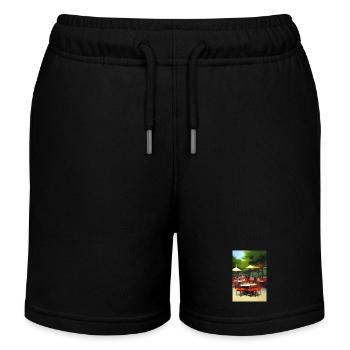 Asiatisches Cafe im Freien - Kinder Organic Joggingshorts Mini Bolter von Stanley/Stella - Schwarz - Vorne