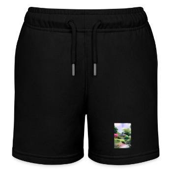 Jardin zen chinois - Short de jogging enfant bio Stanley/Stella - noir - Devant