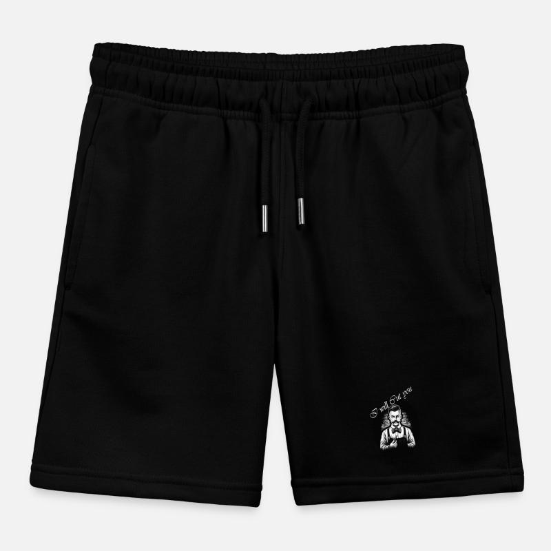 Barber_I will cut you Kids Organic Sweat Shorts by Stanley/Stella