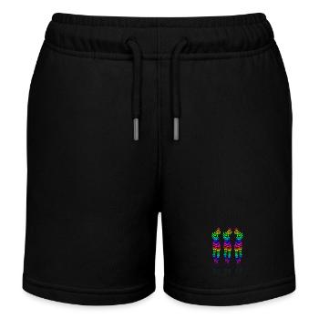 CSD 3girl friends lbgtq+ gay regenbogen party lesb - Kinder Organic Joggingshorts Mini Bolter von Stanley/Stella - Schwarz - Vorne